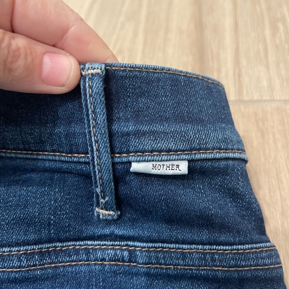 Mother The Hustler Roller Heel High Waisted Wide Leg 70’s Blue Jeans 33” Sz 26/4 - Picture 13 of 16